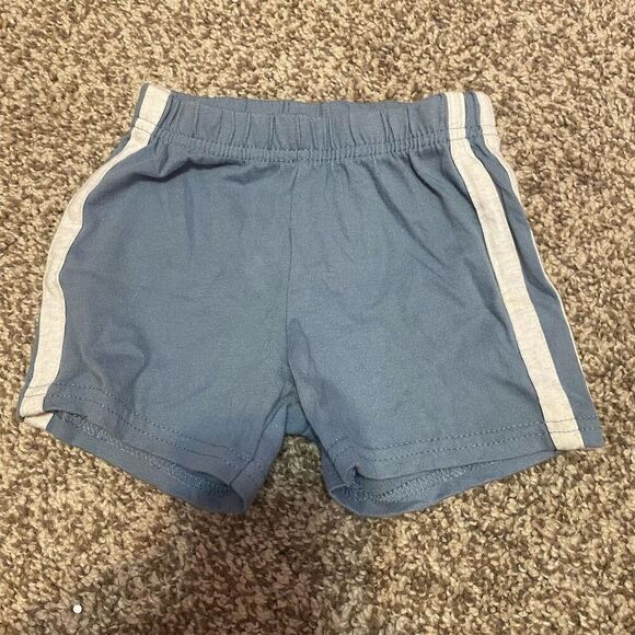 Garanimals Baby Blue Elastic Waist Shorts White Stripes Size 6 to 9 month - Picture 1 of 2